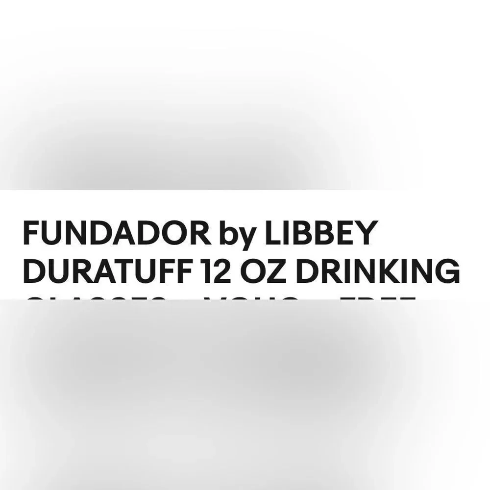 Fundador 12 Ounce Rocks Glass Libby Duratuff USA Heavy 3 1/2 In Tall 3 1/4 Round